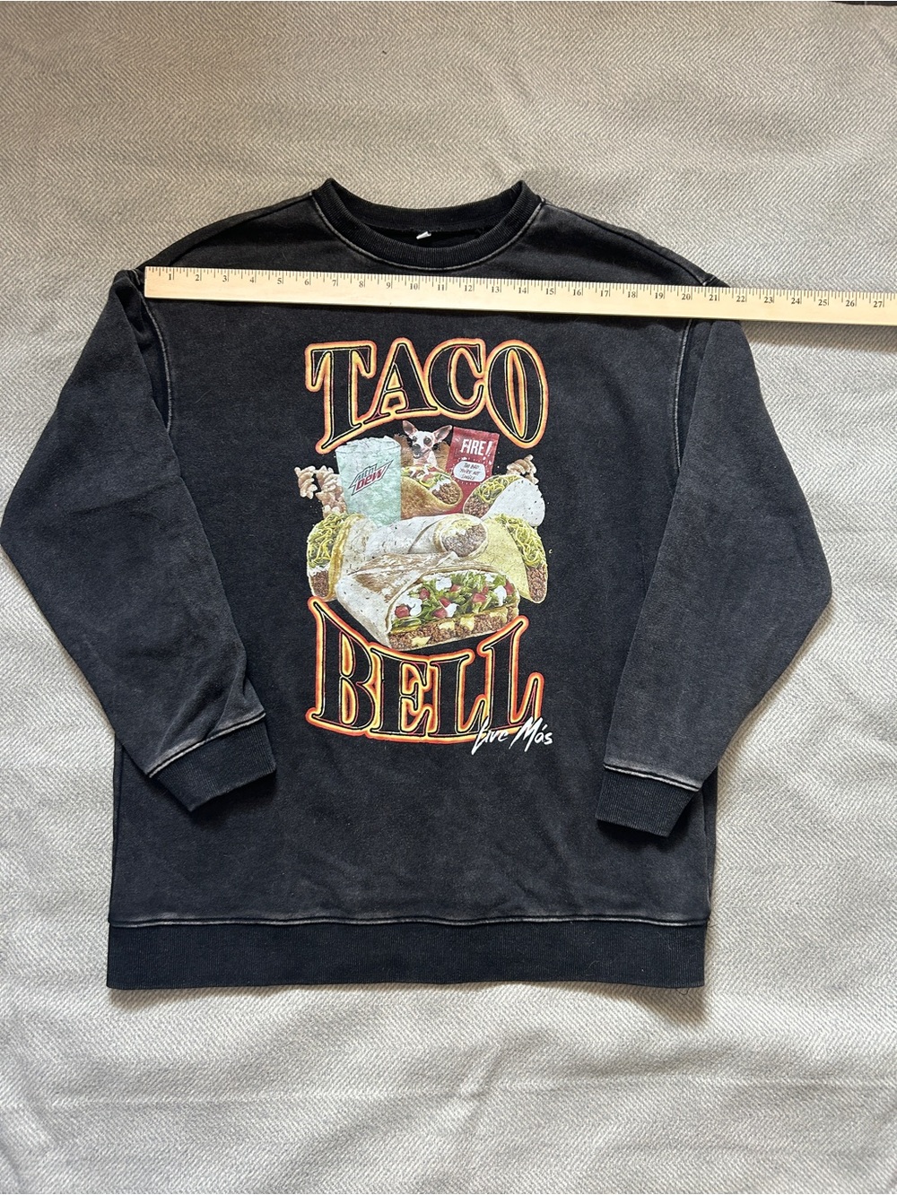 Black Graphic Crewneck Sweatshirt